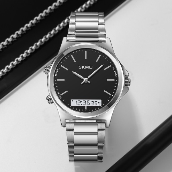 Годинник наручний Skmei 2120SIBK Silver-Black