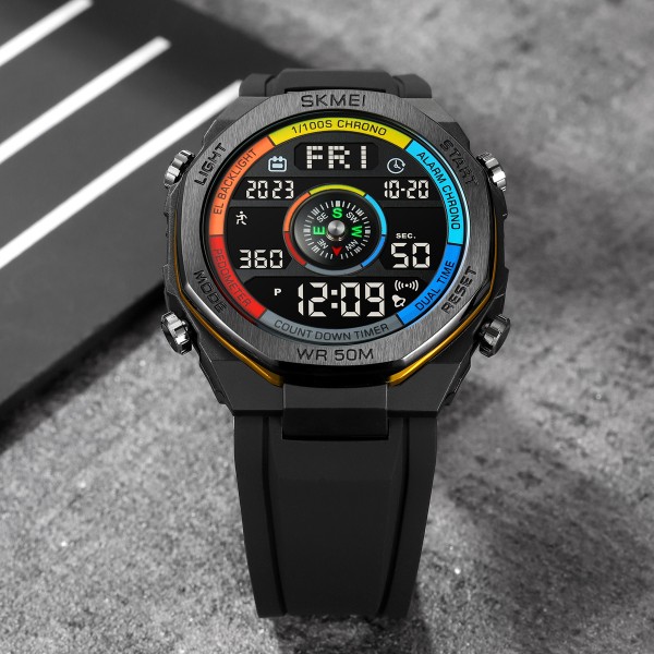Годинник наручний Skmei 2209CLGD Colorful-Gold STOPPED