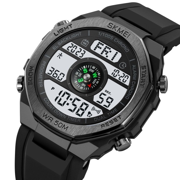 Годинник наручний Skmei 2209BKWT Black-White STOPPED