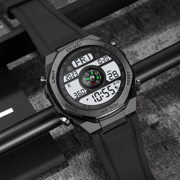 Годинник наручний Skmei 2209BKWT Black-White STOPPED
