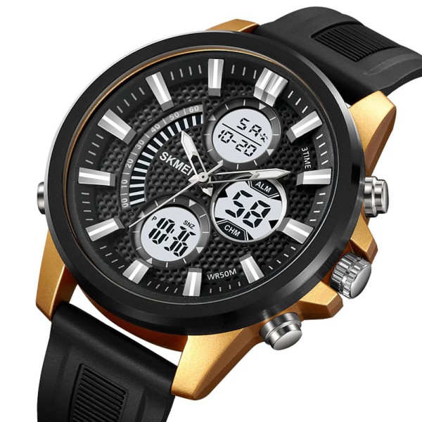 Годинник наручний Skmei 2235BKGDWT Black-Gold-White