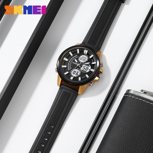 Годинник наручний Skmei 2235BKGDWT Black-Gold-White