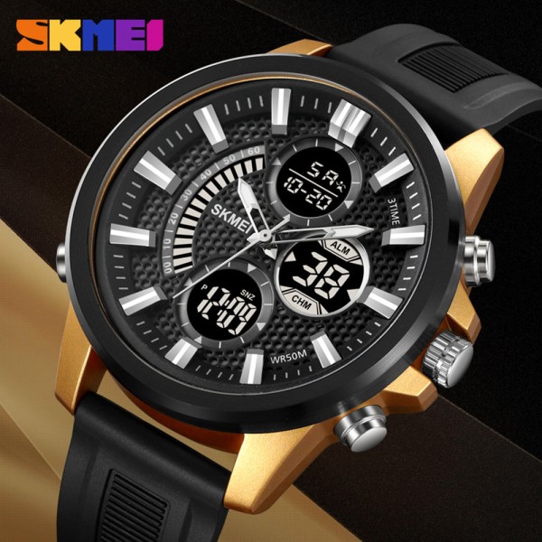 Годинник наручний Skmei 2235BKGDBK Black-Gold-Black