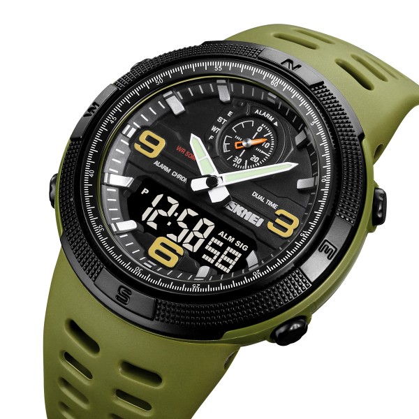 Годинник наручний Skmei 1655AGBK Army Green-Black