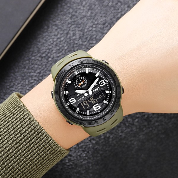 Годинник наручний Skmei 1655AGBK Army Green-Black