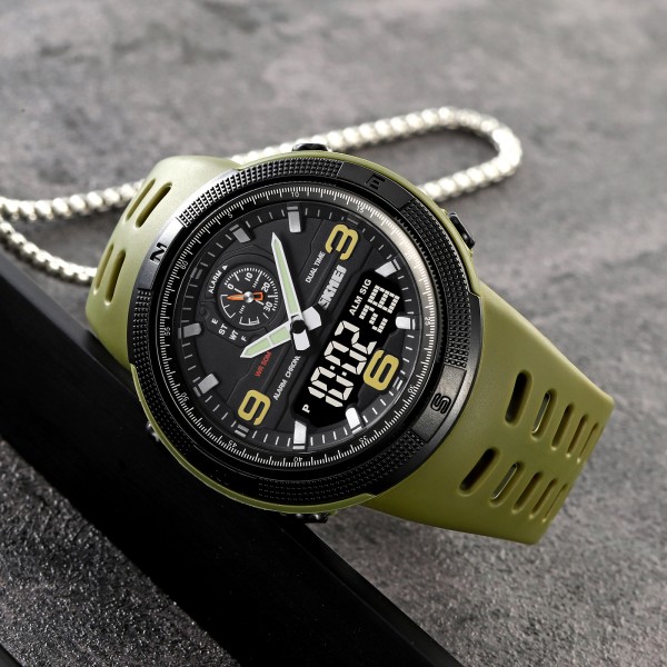 Годинник наручний Skmei 1655AGBK Army Green-Black