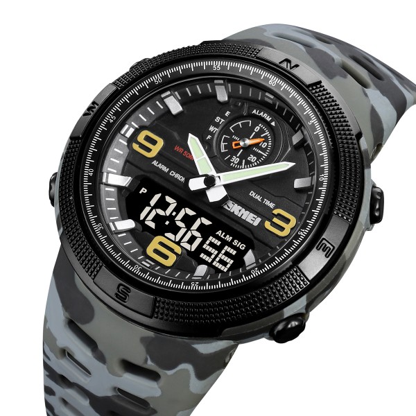 Годинник наручний Skmei 1655CMGYBK Camo Grey-Black