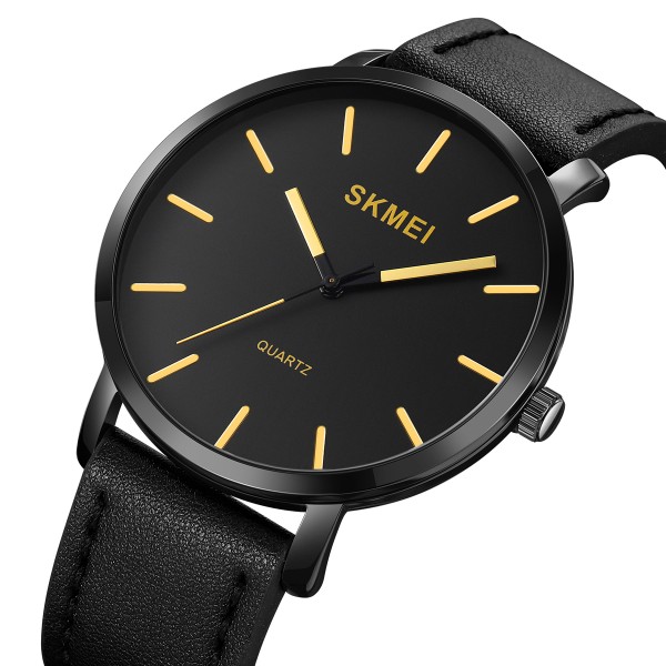 Годинник наручний Skmei 1984LGD Gold-leather belt