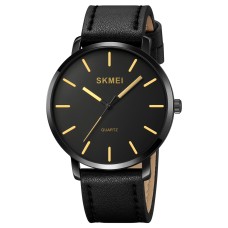 Годинник наручний Skmei 1984LGD Gold-leather belt