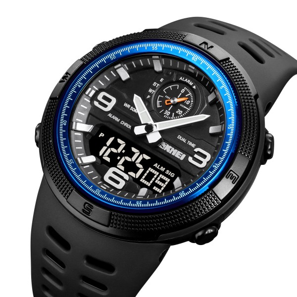 Годинник наручний Skmei 1655BUBK Black-Blue