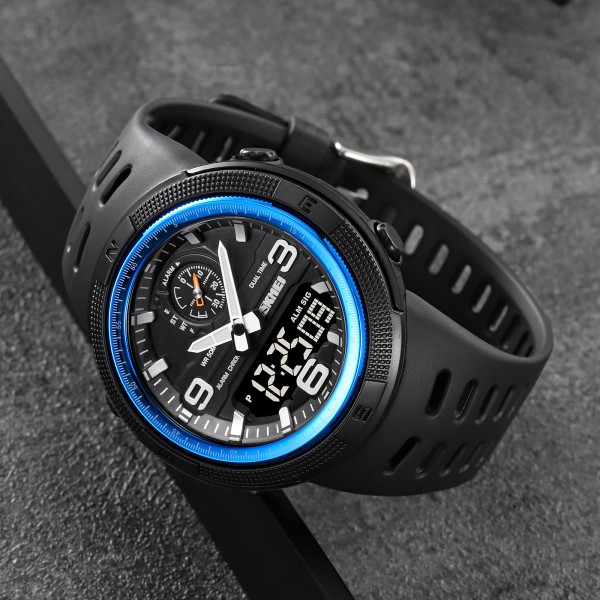 Годинник наручний Skmei 1655BUBK Black-Blue