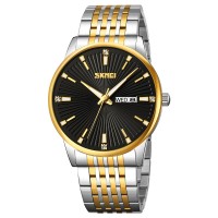 Годинник наручний Skmei 9323TGDBK Silver/Gold-Black
