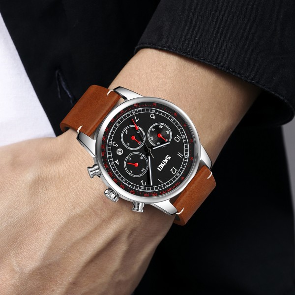 Годинник наручний Skmei 9318BKBN Black-Brown