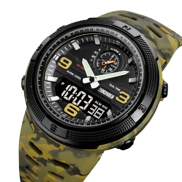 Годинник наручний Skmei 1655CMGNBK Camo Green-Black