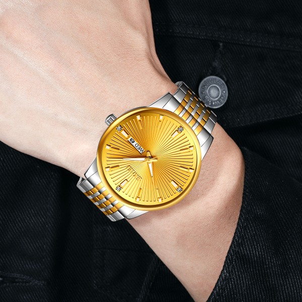 Годинник наручний Skmei 9323TGDGD Silver/Gold-Gold