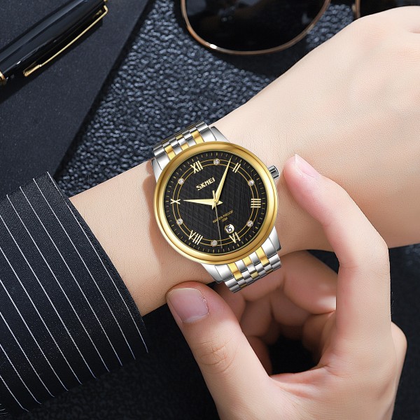 Годинник наручний Skmei 9272TGDBK-B Gold/Silver-Black Men