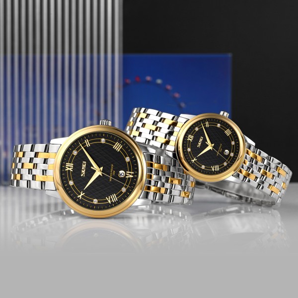 Годинник наручний Skmei 9272TGDBK-B Gold/Silver-Black Men