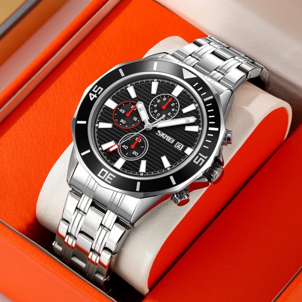 Годинник наручний Skmei 9335SIBK Silver-Black