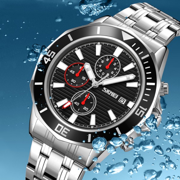 Годинник наручний Skmei 9335SIBK Silver-Black