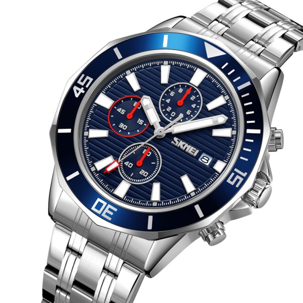Годинник наручний Skmei 9335SIBU Silver-Blue