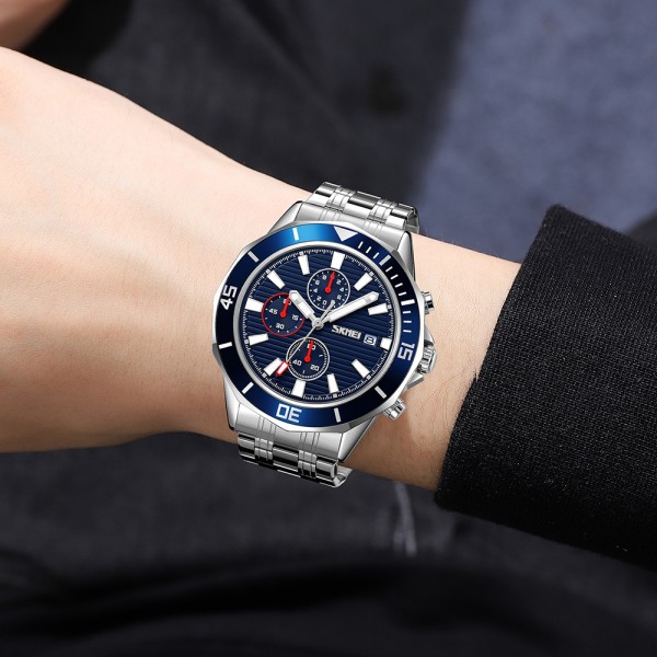 Годинник наручний Skmei 9335SIBU Silver-Blue