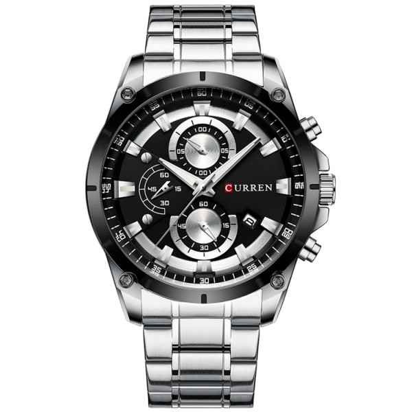 Curren 8360 Silver-Black