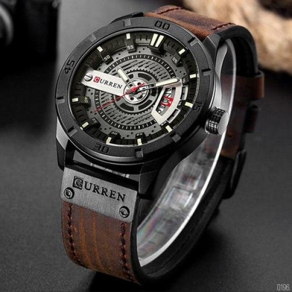 Годинник наручний Curren 8301 Black-Dark Brown