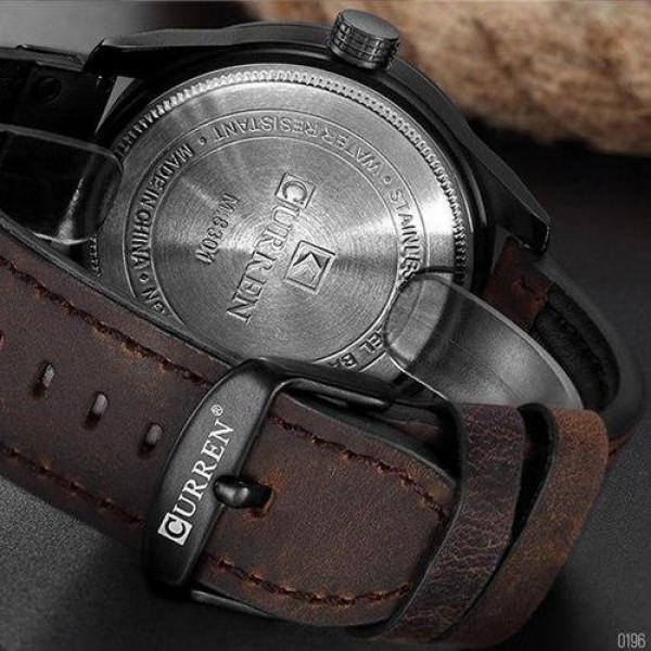 Годинник наручний Curren 8301 Black-Dark Brown