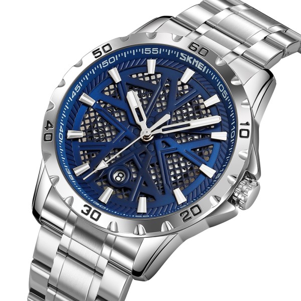 Годинник наручний Skmei 9337SIBU Silver-Blue