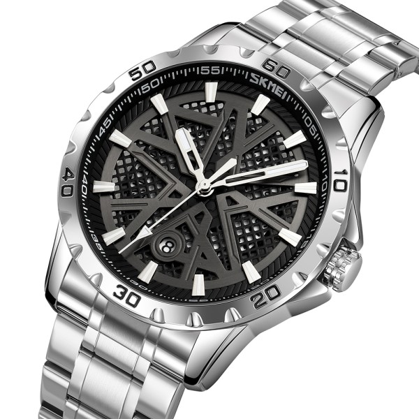 Годинник наручний Skmei 9337SIBK Silver-Black