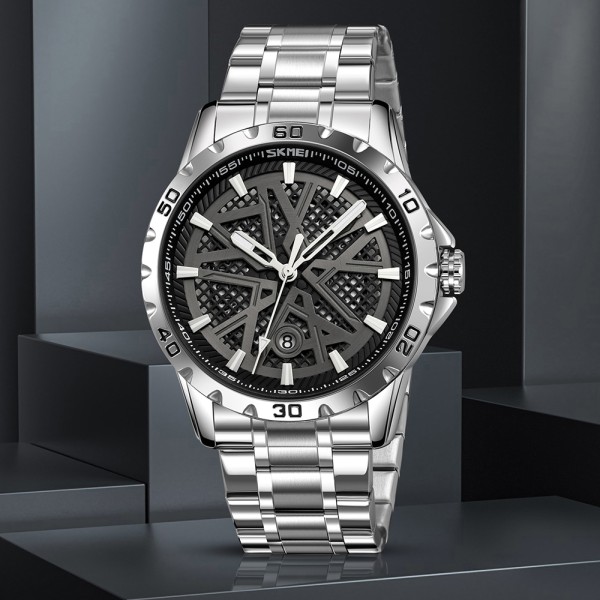 Годинник наручний Skmei 9337SIBK Silver-Black