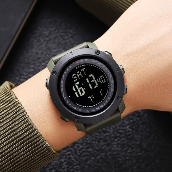 Годинник наручний Skmei 2095AG Army Green Compass