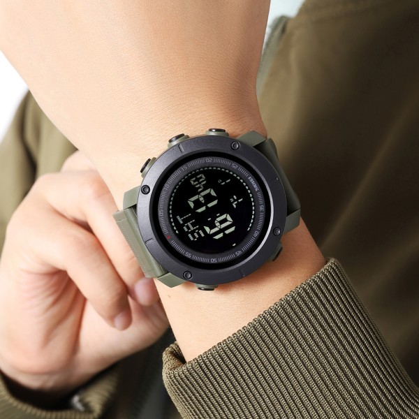 Годинник наручний Skmei 2095AG Army Green Compass