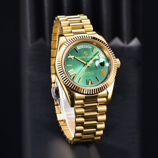 Годинник наручний Pagani Design PD-1783 Gold-Green