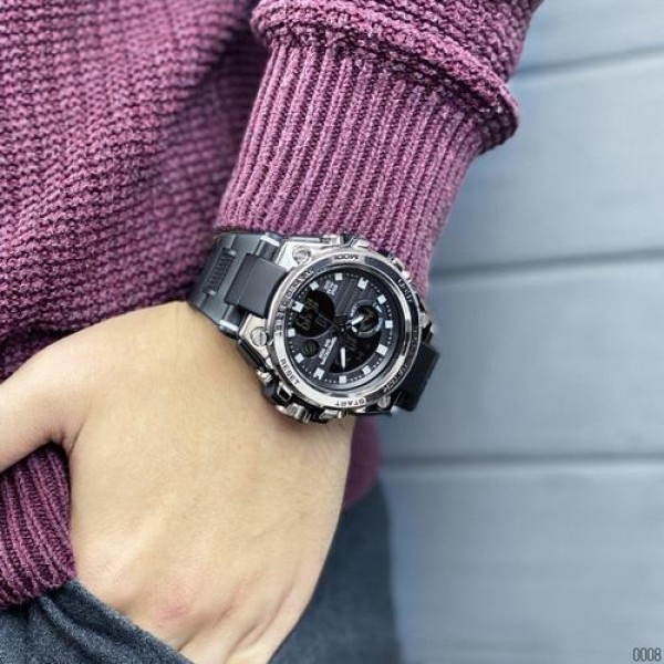 Годинник наручний Sanda 739 Black-Silver