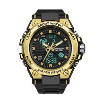 Годинник наручний Sanda 739 Black-Gold