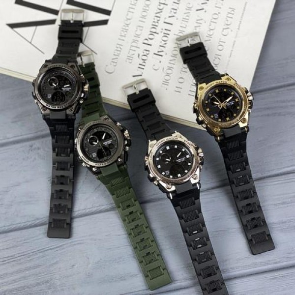 Годинник наручний Sanda 739 Black-Gold