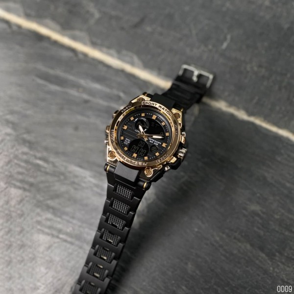 Годинник наручний Sanda 739 Black-Gold