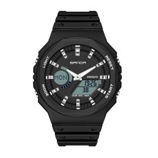 Годинник наручний Sanda 6016 Black-White