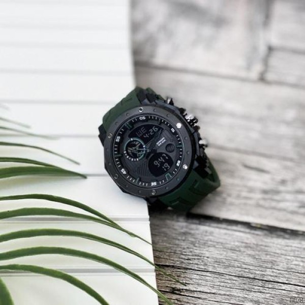 Годинник наручний Sanda 6012 Green-Black