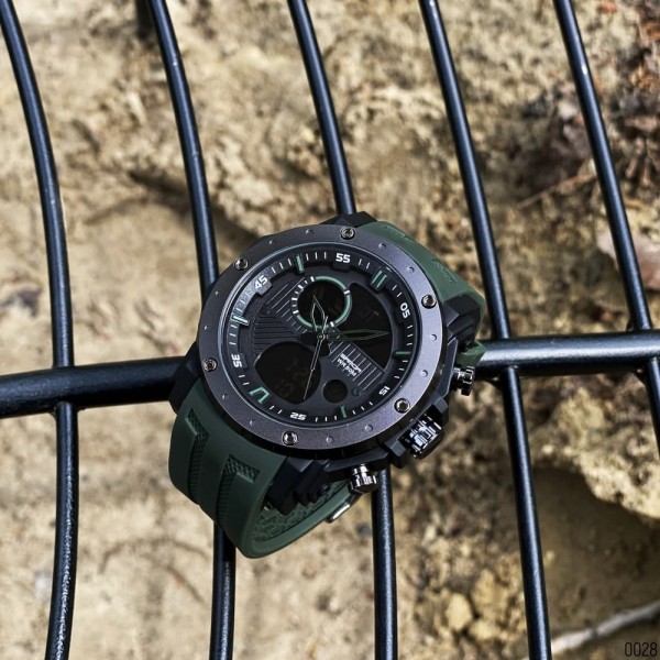 Годинник наручний Sanda 6012 Green-Black