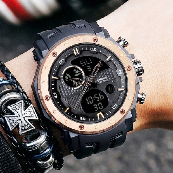 Годинник наручний Sanda 6012 Black-Cuprum