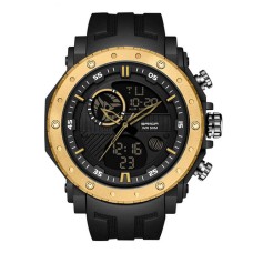 Годинник наручний Sanda 6012 Black-Gold