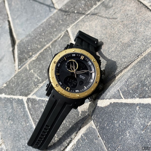 Годинник наручний Sanda 6012 Black-Gold
