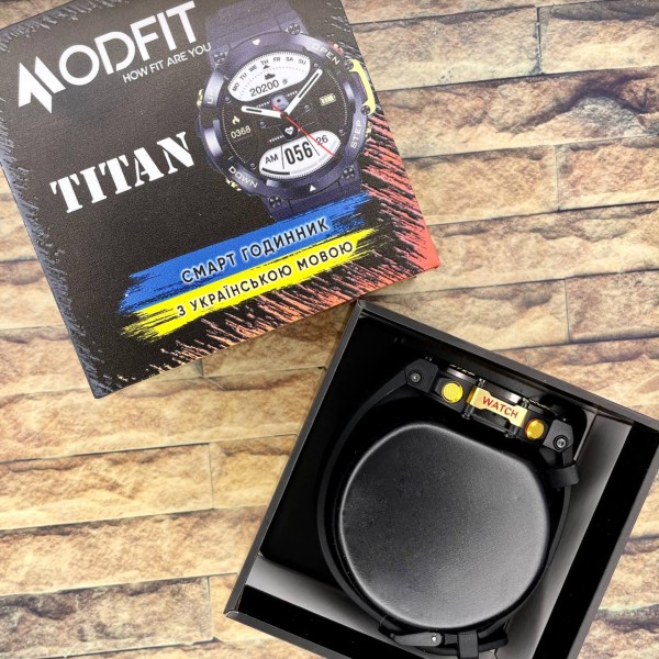 Смарт-годинник Modfit Titan Black-Gold 35 мм.