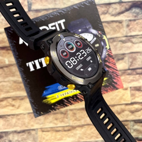 Смарт-годинник Modfit Titan Black-Gold 35 мм.