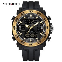 Часы наручные Sanda 6029 Black-Gold