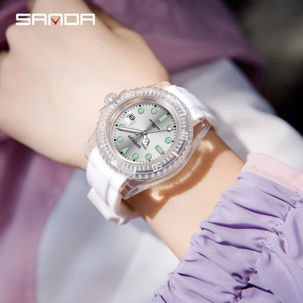 Годинник наручний Sanda 9007 White