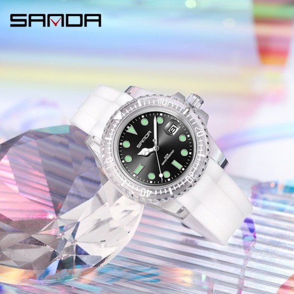 Годинник наручний Sanda 9007 White-Black