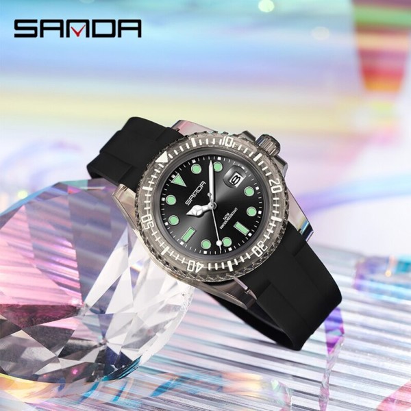 Годинник наручний Sanda 9007 All Black